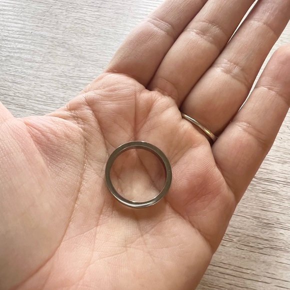 Silver Cubic Zirconia Stainless Steel Ring - Picture 5 of 5